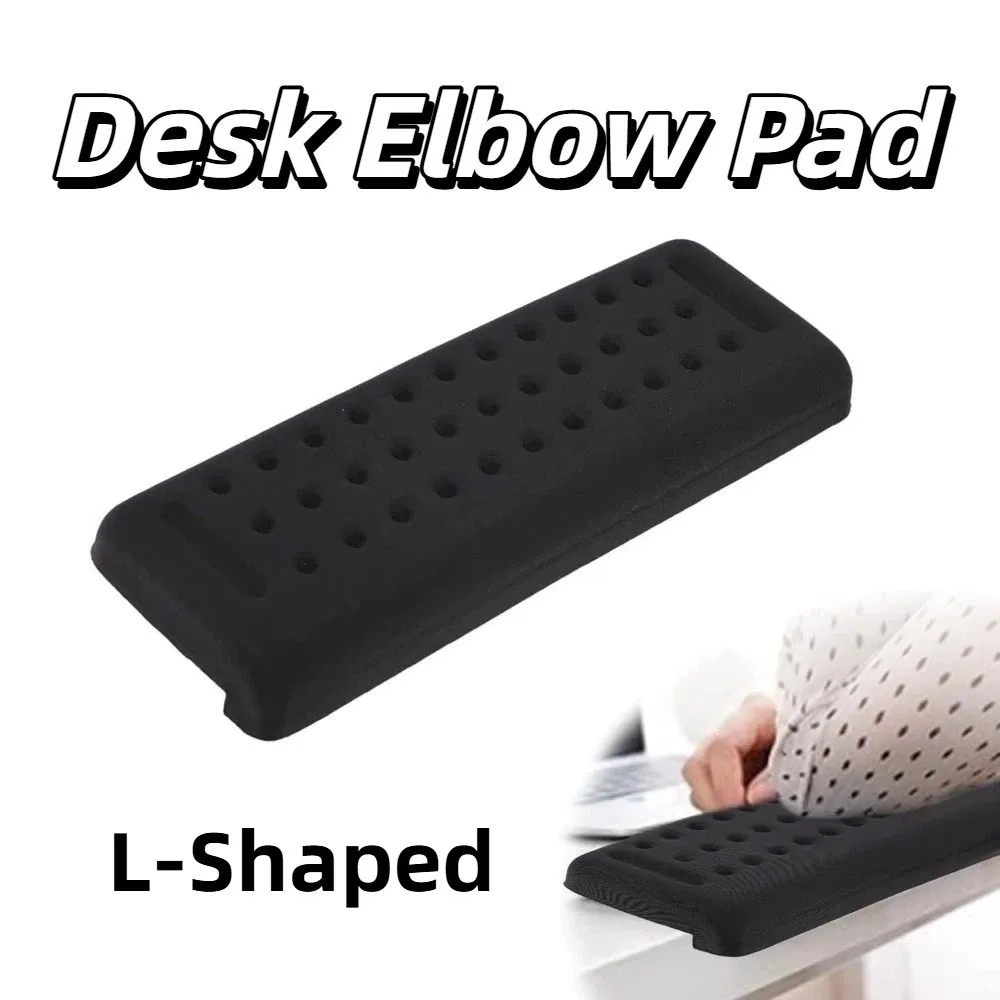 

Ergonomic Desk Elbow Pad Black L-Shaped Elbow Support Padding Slow Rebound Wrist Support Keyboard Hand Rest Desktop Accessories