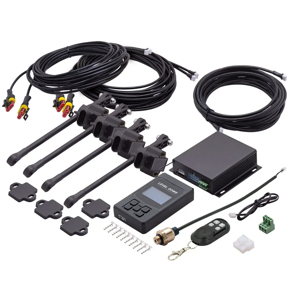 Height Sensor Version Air Suspension Electronic Control System + LD4S with Remote Control and Wire Control Supporting APP