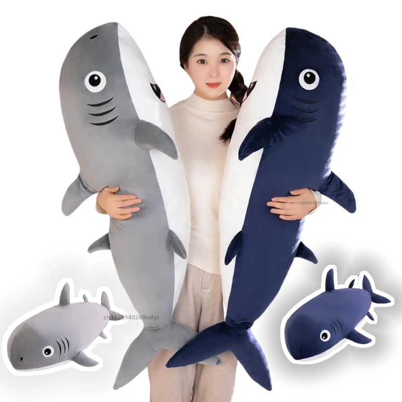 Simulation 100CM Shark Throw Pillow Soft Doll Marine Organism Stuffed Animals Funny Toys Birthday Christmas Gifts for Girls Boys