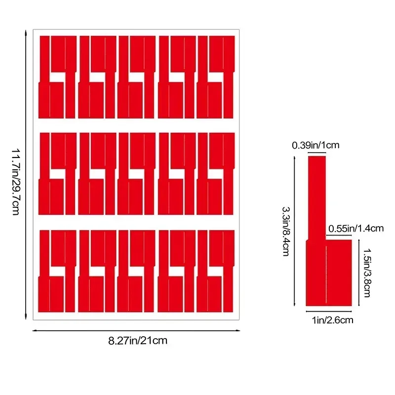 240/480 قطعة تسميات كابلات ذاتية اللصق الملونة مقاوم للماء سلك بمناسبة العلاقات طابعة ليزر ملصقات الألياف تسميات الأسلاك المنظمون