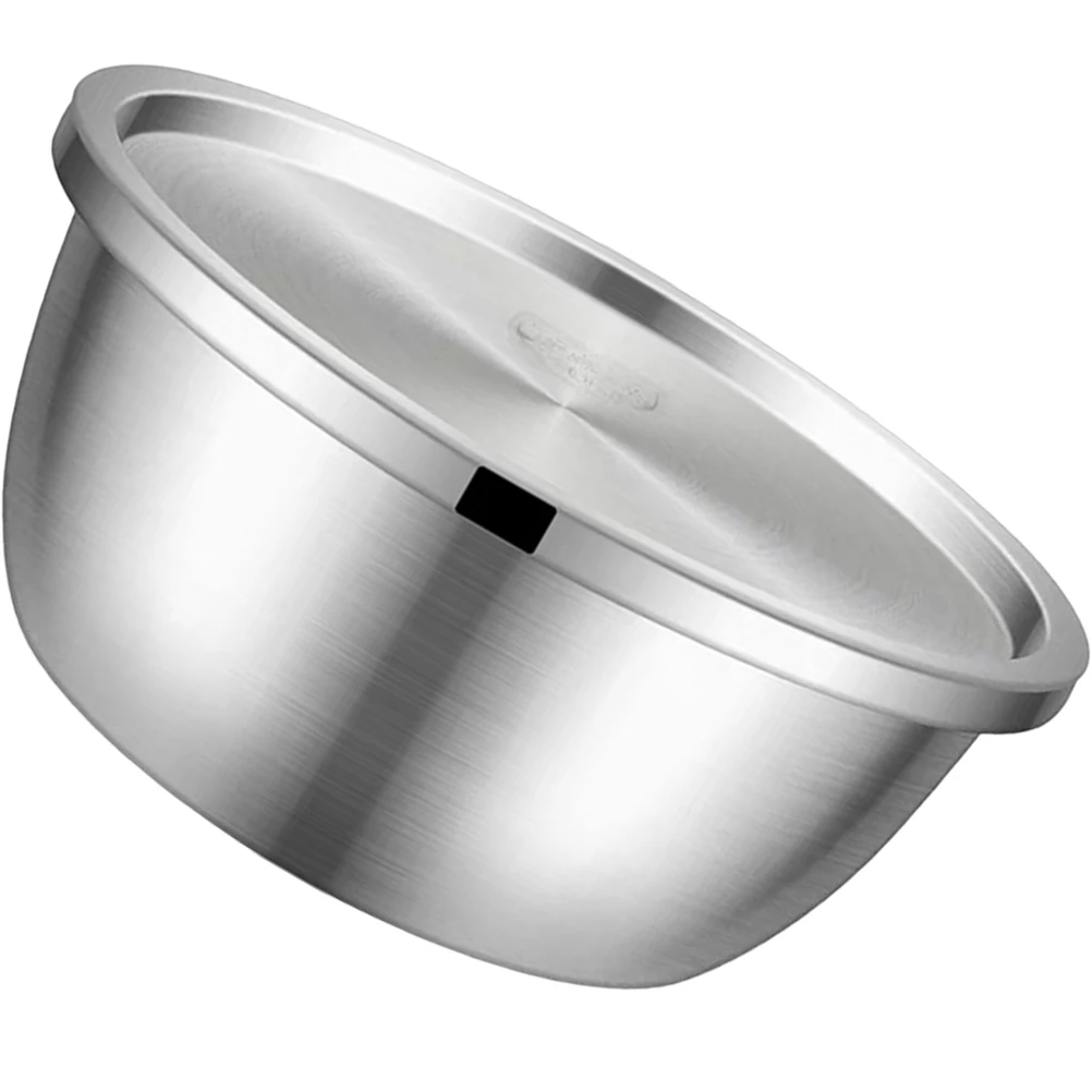 

1 Set Stainless Steel Mixing Bowl Kitchen Baking Cooking Egg Dough Container Food Storage Holder Large Capacity Lightweight