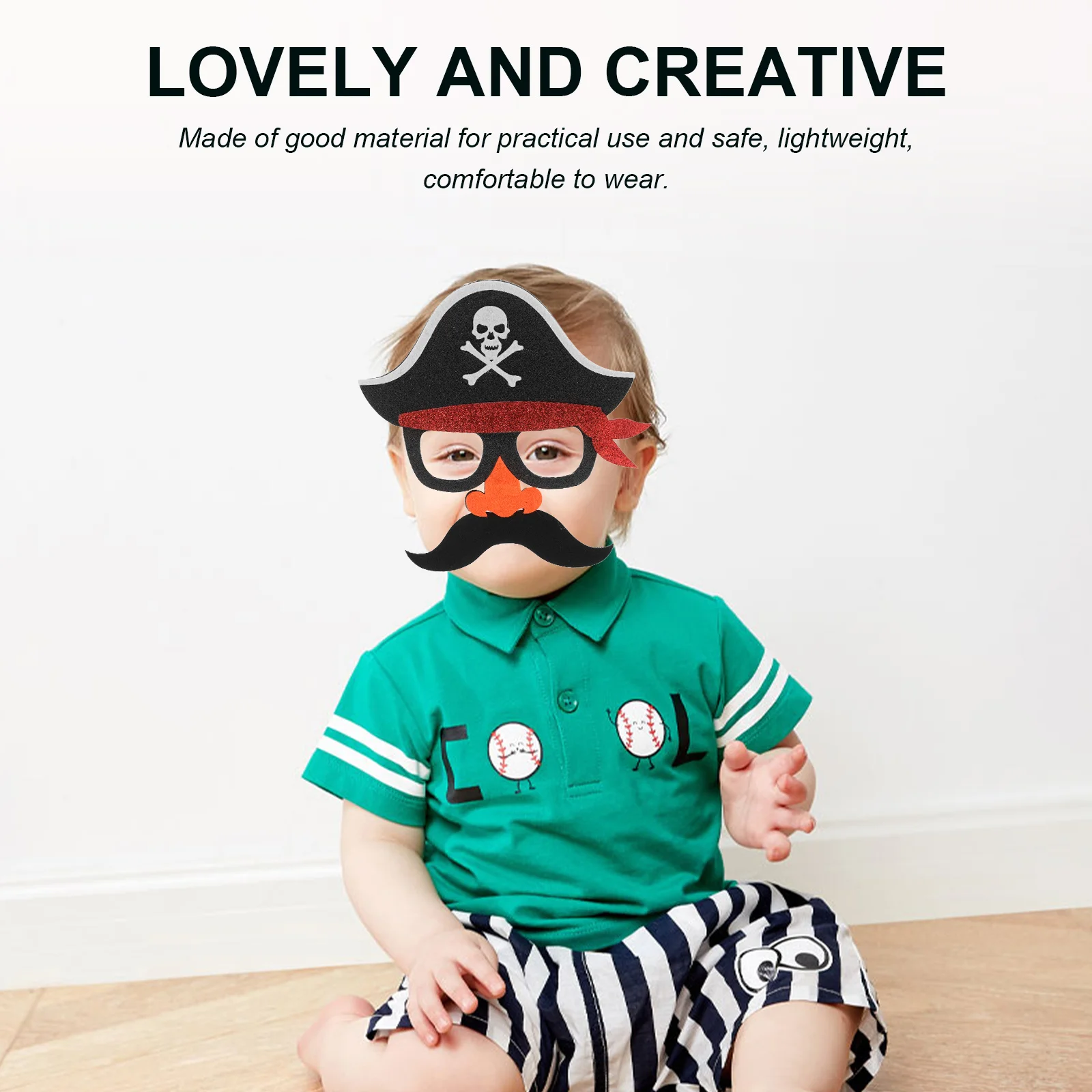 تغطية قناع النظارات القراصنة، قناع مريح وقابل لإعادة الاستخدام للمهرجانات الليلية والنوادي الليلية، قناع إبداعي