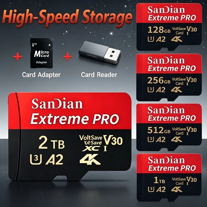 

2026 Original memory card 1TB micro tf sd card 128GB 256GB micro tf sd High Speed U3 mini TF card For Phone/Camera/mac