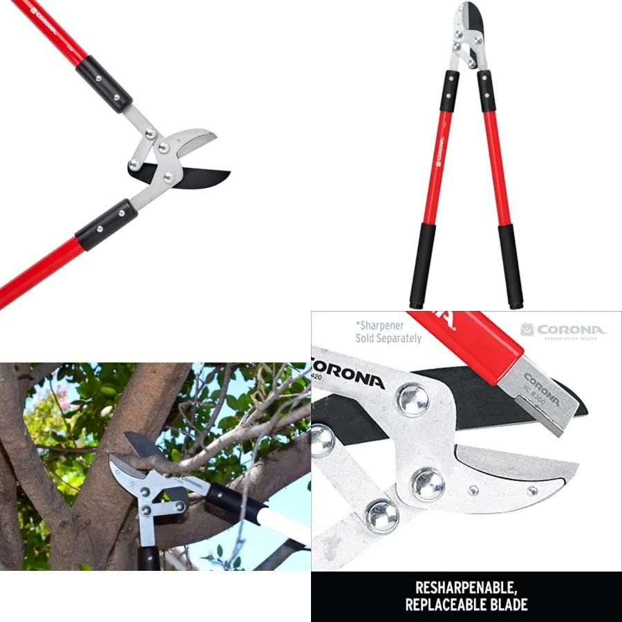 

Tools Compound Action Anvil Lopper 32-Inch Heavy-Duty Branch Cutter for Tree Trimming and Pruning, Garden Loppers for Thick Bra