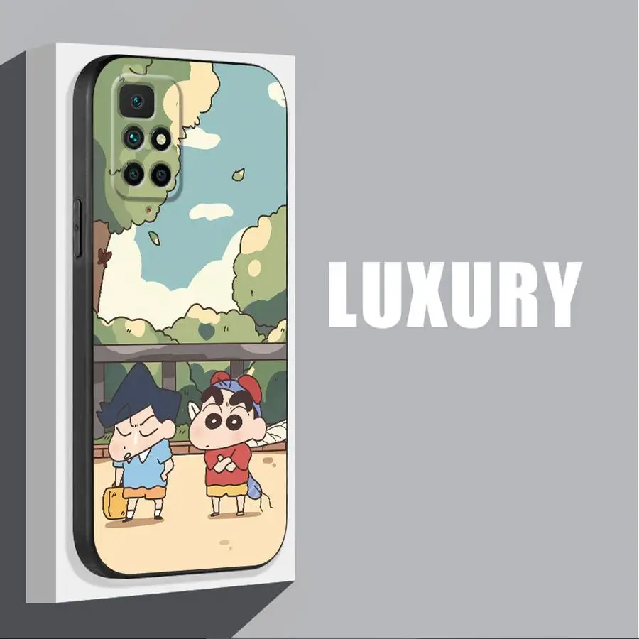 Cartoon Crayons Shinchans Cover Phone Case for Redmi Note 11 Pro 9 8 7 10S 12S 9S 11S 10 Pro 12 9T 8T 10 13 TPU Soft