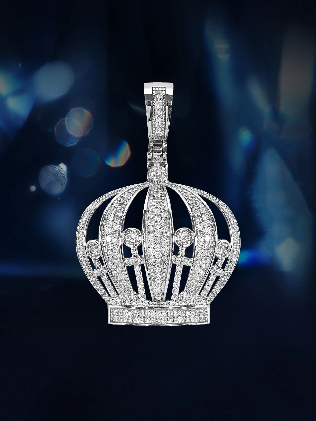 

Crown Moissanite Pendant 925 Sterling Silver Pendants for Men Women with Gra Certificate New 2025