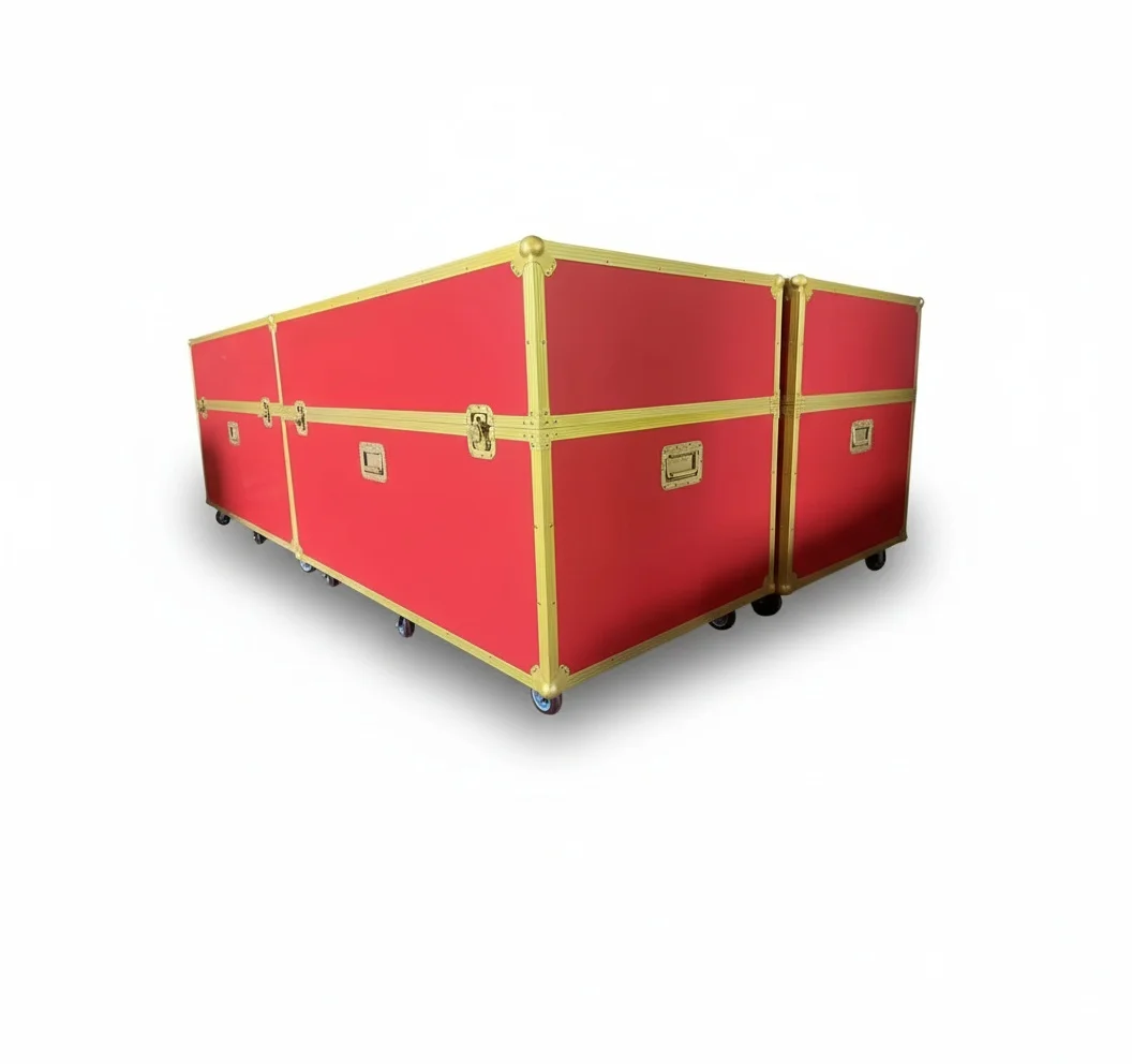 Aluminum Flight Case, ABS MDF Construction Heavy Duty Road Case, Shockproof EVA Foam Lining, Custom Carrying Case for Transport