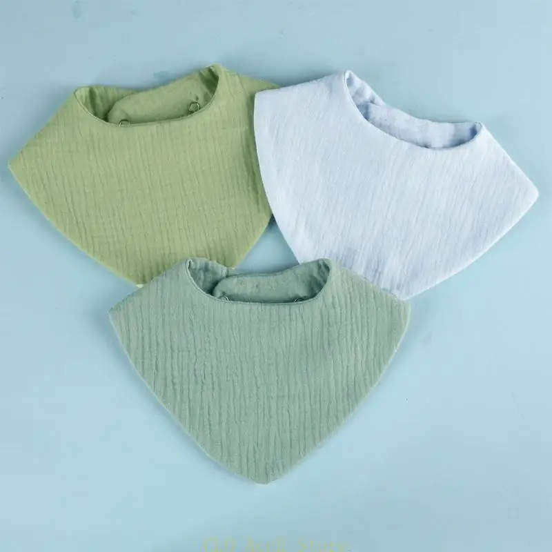 

16FE 3Pcs 6-Layers Burp Cloths Cotton Baby Bibs Nursing Bib for Drooling & Feeding