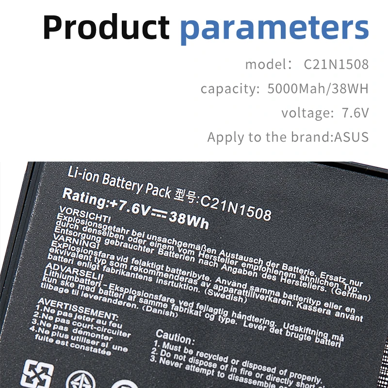Imagem -05 - Bateria do Portátil para Asus X456u X456ua X456ub X456uf X456uj X456ur X456uv A456u F456u R457u 38wh Suozhan-c21n1508
