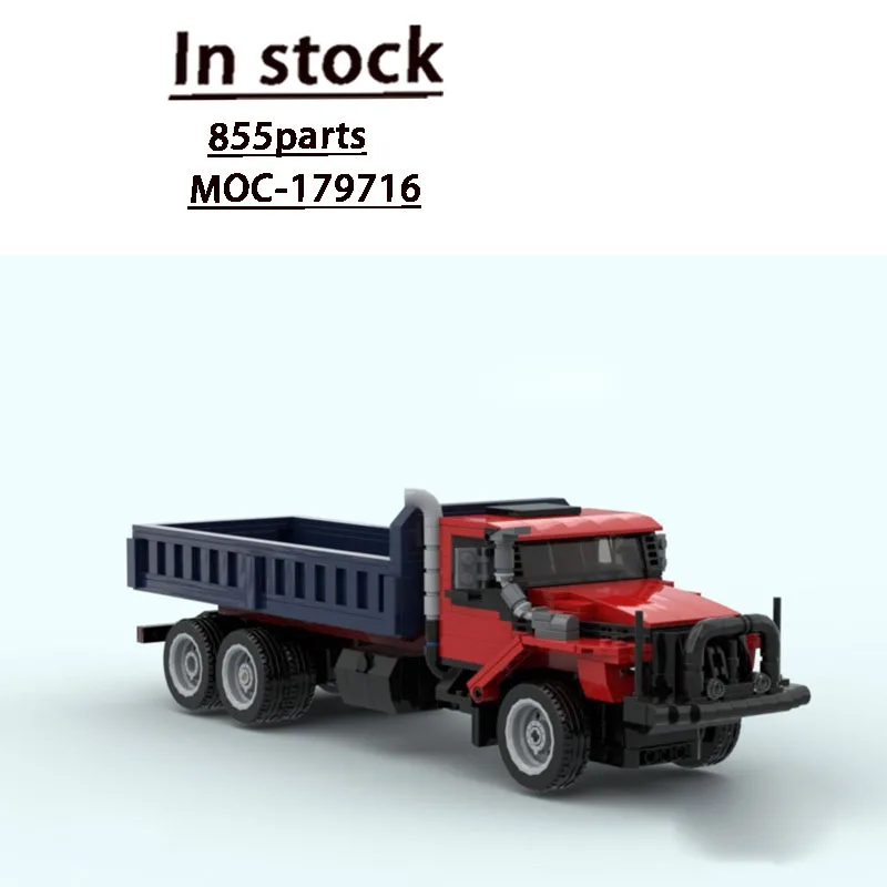 MOC-179716 New Urban Military Semi-Trailer Dump Truck Building Block Model 855 Parts Boys Children's Birthday Christmas Toy Gift