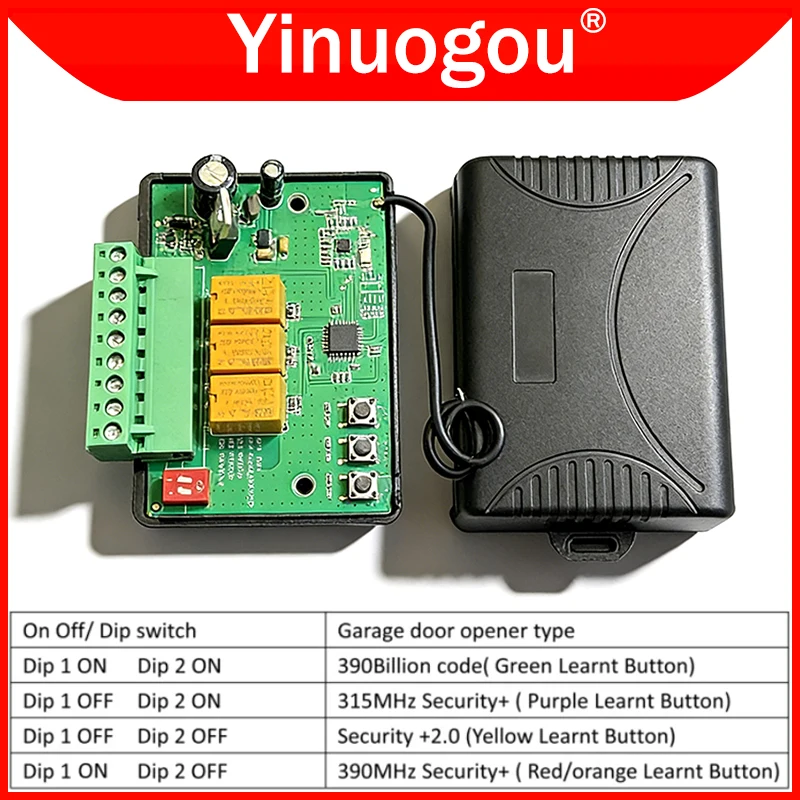 

893MAX 890MAX 895MAX 891LM 893LM 371LM 373LM 971LM 973LM Receiver Garage Remote Control Garage Door Opener 310MHz 315MHz 390MHz