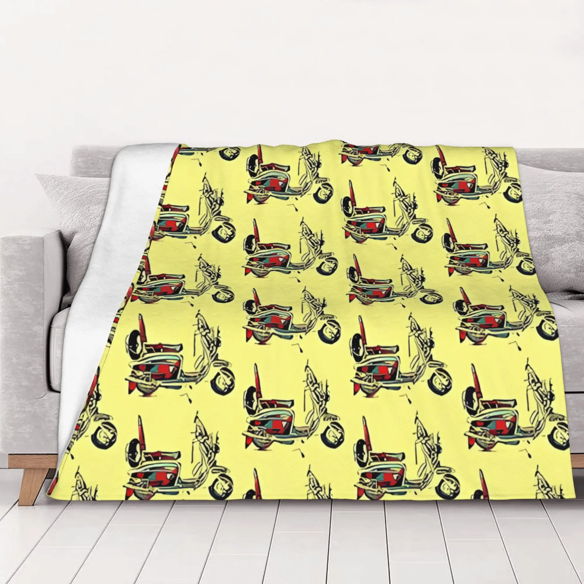 1PC home Cutecore Mod Lambretta Lambretta Blanket Super Cosy Plush Home Living Room Sofa halloween