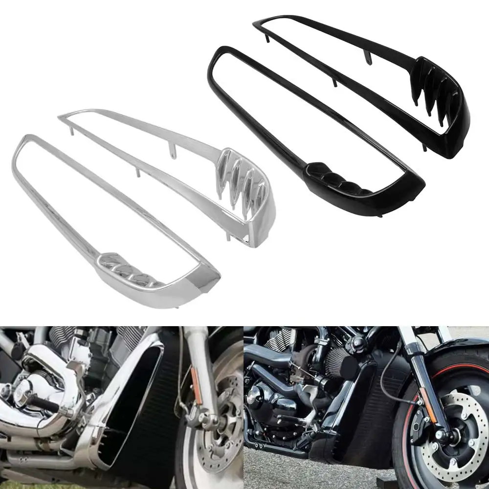 Motorcycle Radiator Trim Bezels Front Protective Frame Rpl For #66116-01 #66115-01 For Harley-Davidson V-Rod VRSC 2002-2010