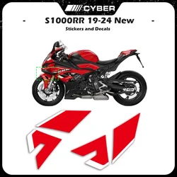 Custom For BMW S1000RR 2023-2024 Winglet Aerodynamic Stickers – Red & White Fairing Side Graphics