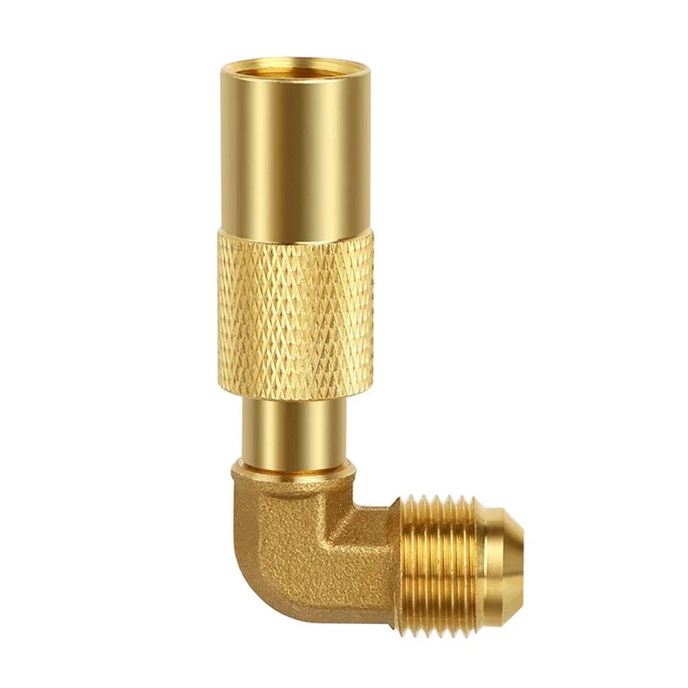 Cost Effective 90 Degree Elbow Propane Adapter Fitting for 17 & 22 Grill Low Pressure 38 Male Flare Secure Connection