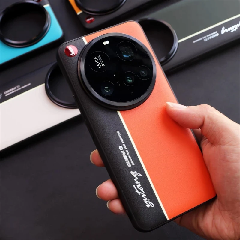 

Чехол для Xiaomi 15 Ultra 14 13 12S Mi 14 Ultra, флуоресцентная текстура кожи, двойной цвет, модная задняя крышка, роскошный противоударный бампер