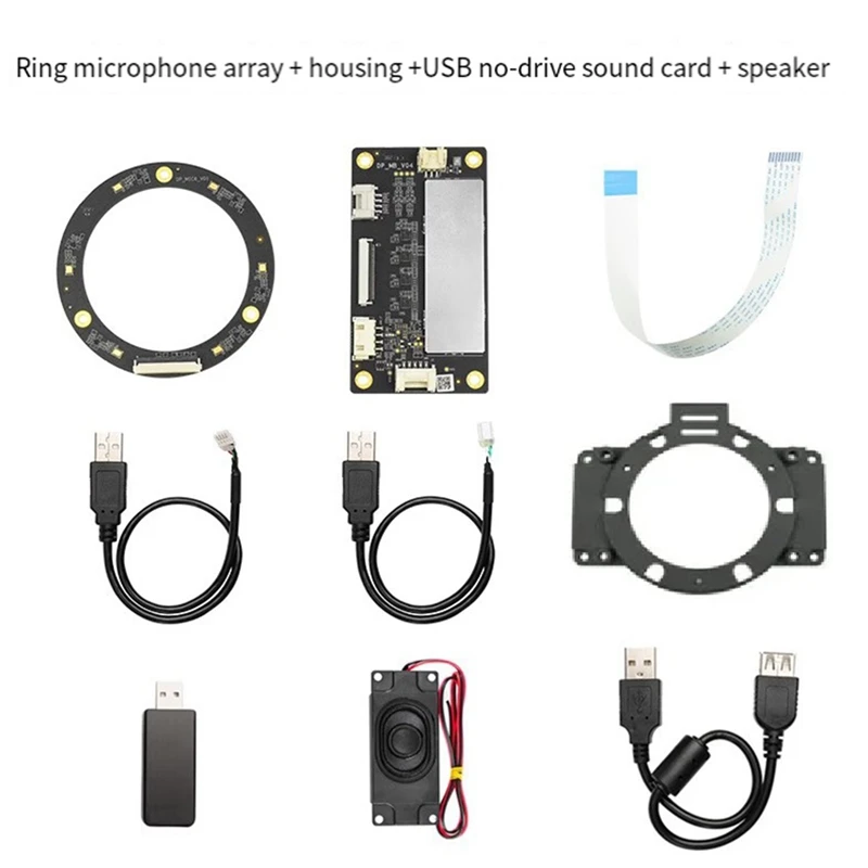 Far-Field Microphone Ring Array Module ROS 6-Microphone Voice Board 6-Microphone Positioning Navigation