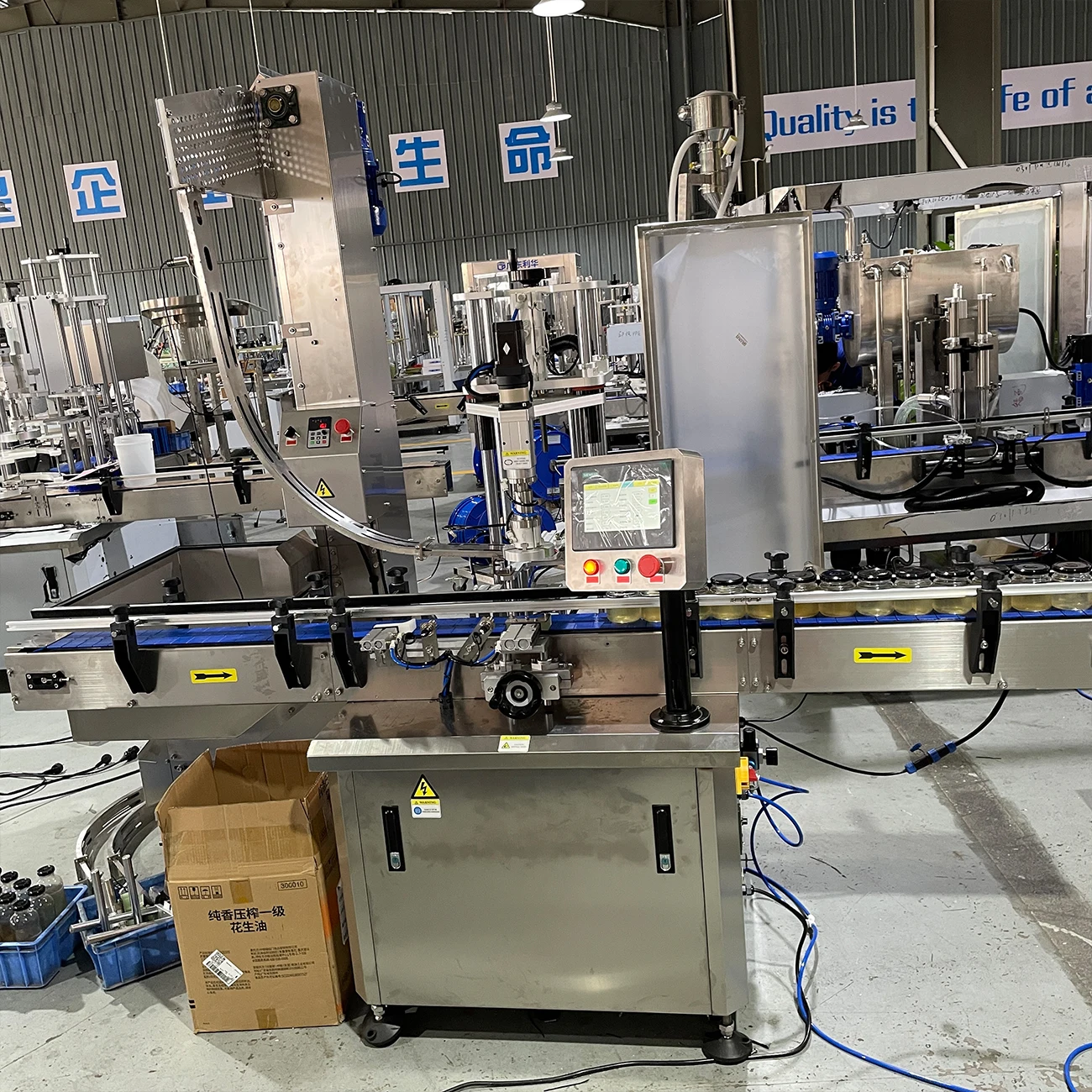 Glass Jar Automatic Capping Machine Water Bottle Caps Closing Machine