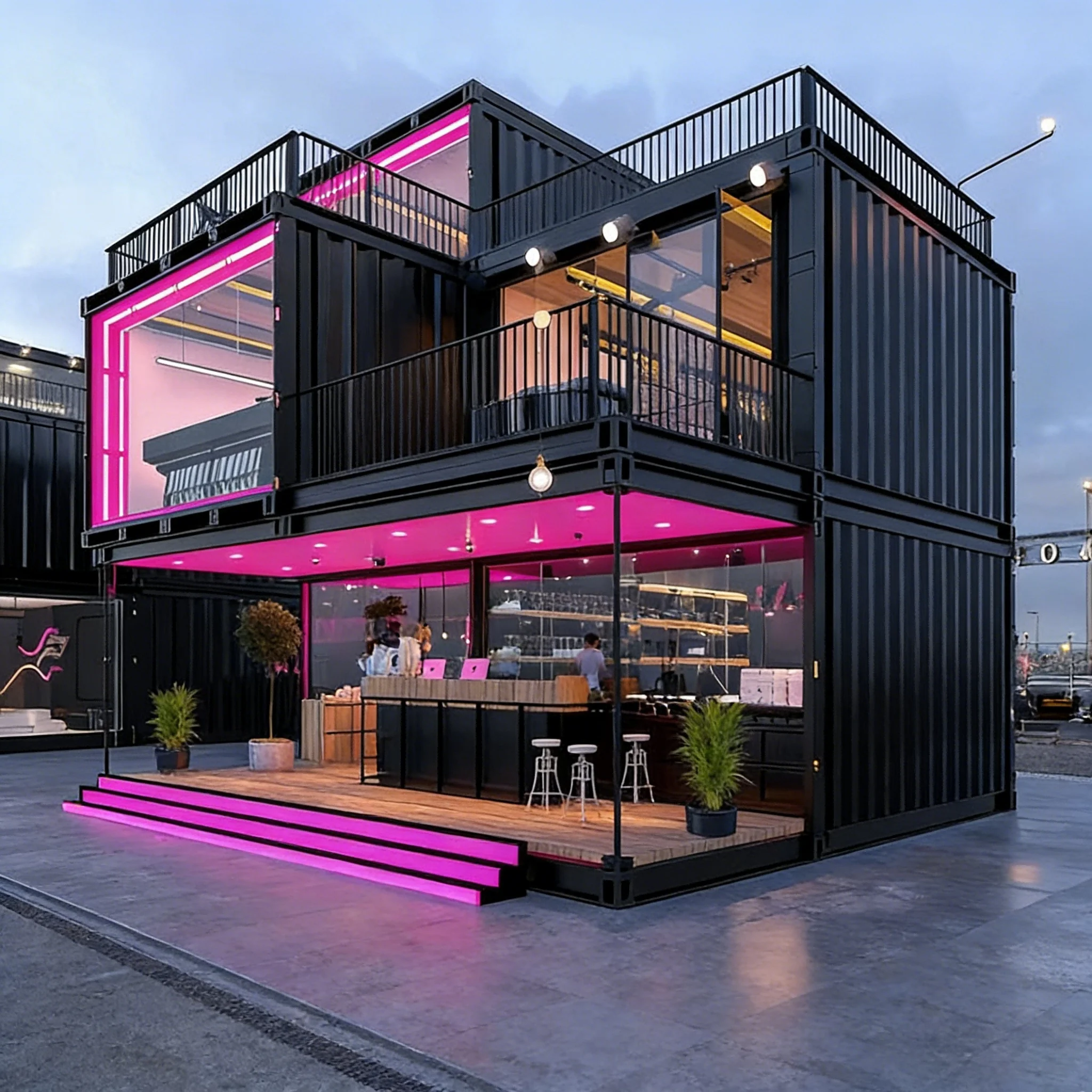Internet-Famous Check-in Container Mobile Home Kiosk with Detachable Modular Design for Residential Use customized