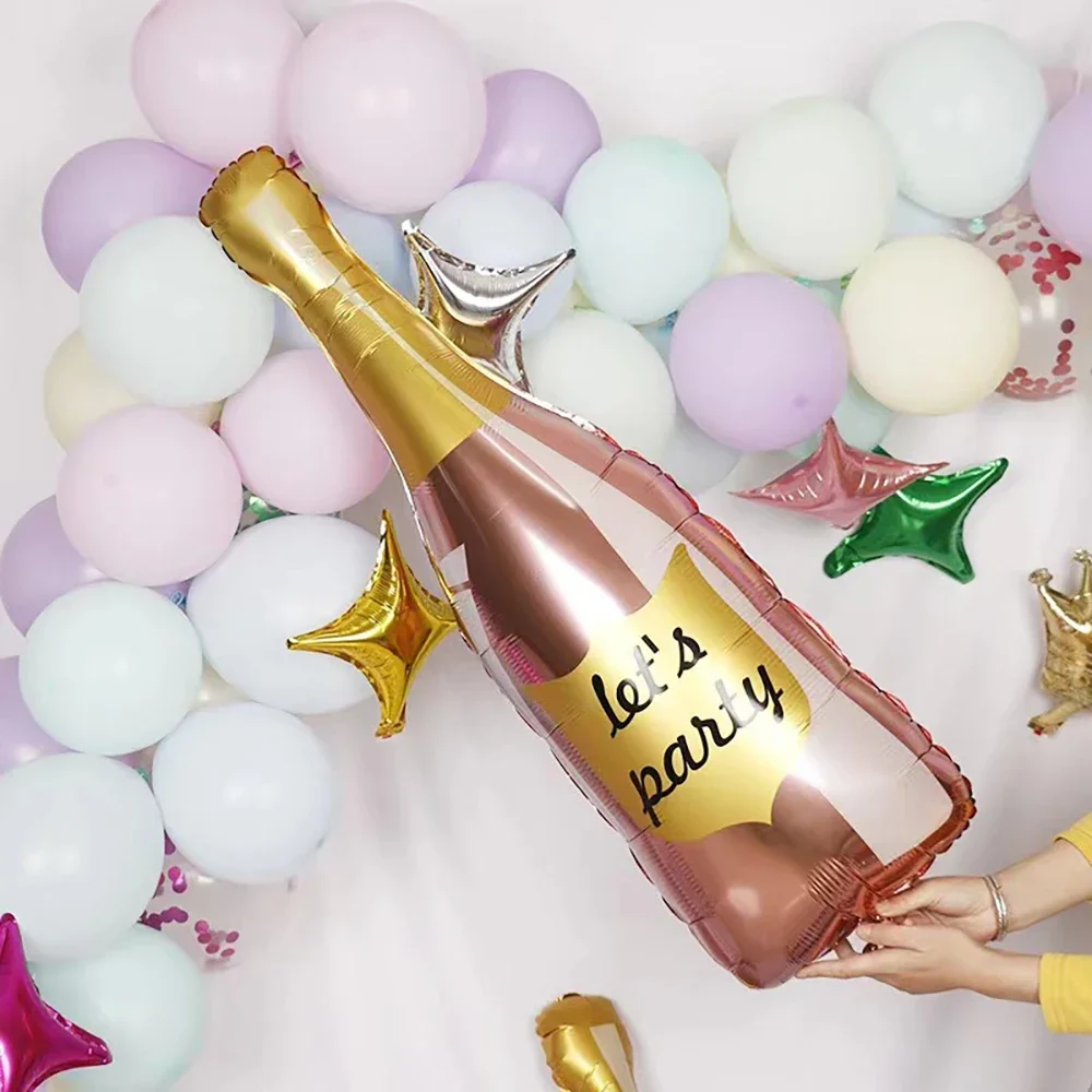 Big Helium Foil Balloons Champagne Goblet Wedding Birthday Party Decorations Adult Ball Globos Inflatable Event Party Supplies