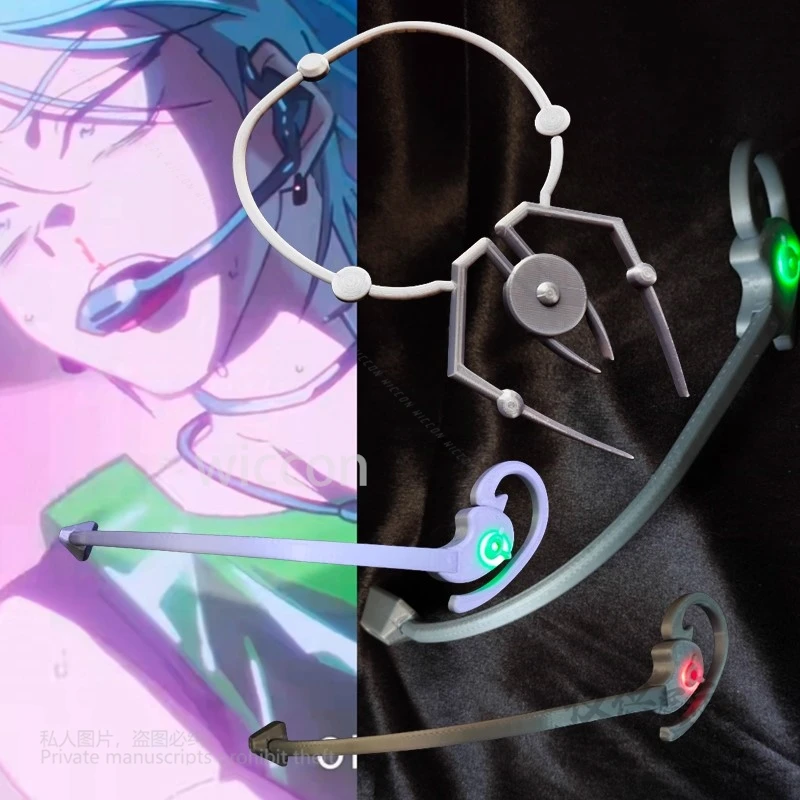 

Till Cosplay Anime ALIEN STAGE Round 7 Blink Gone Props Necklace Headphone Emit Light Props Costume Halloween Christmas Party