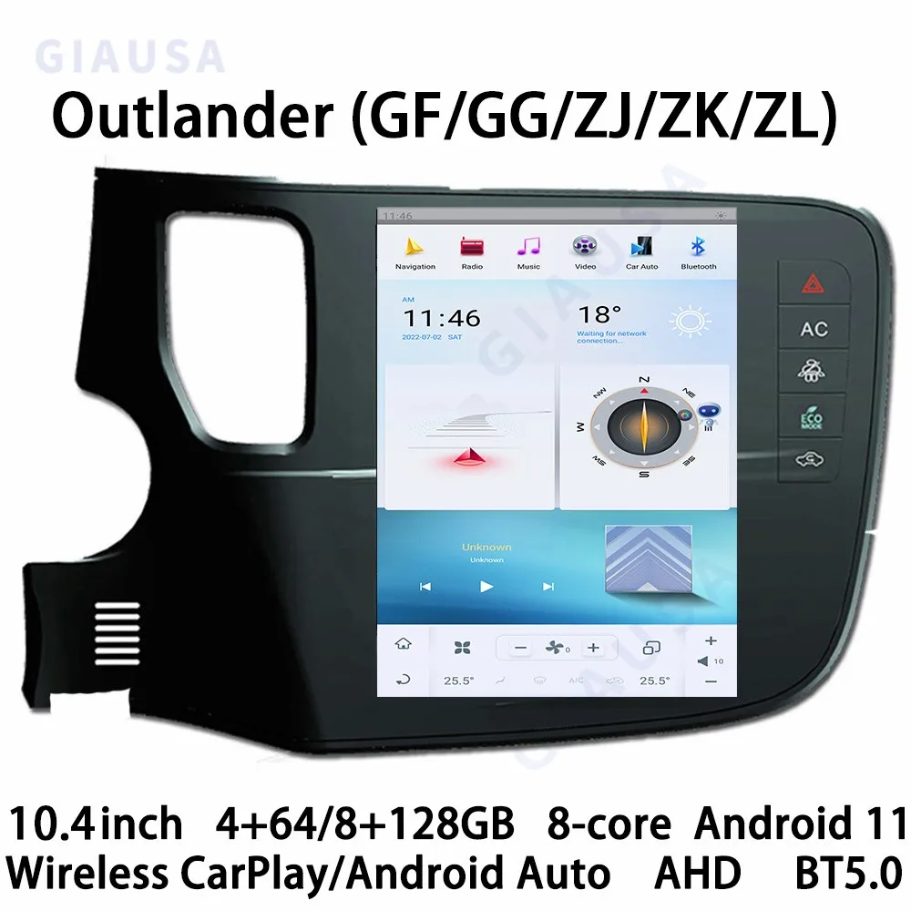 

Carplay SpeakerHAndroid 13.0 Car Radio For Mitsubishi Outlander 3 2013 - 2019 Multimedia Player Video 4G Stereo Audio Head Unit
