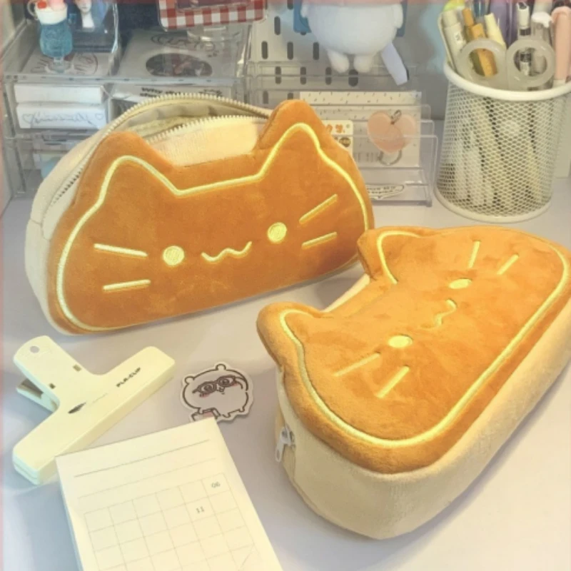 

Чехол для ручки с изображением кота, милые студенческие канцелярские принадлежности, высокий внешний вид, коробка для хранения канцелярских принадлежностей, большая вместительная сумка для хранения