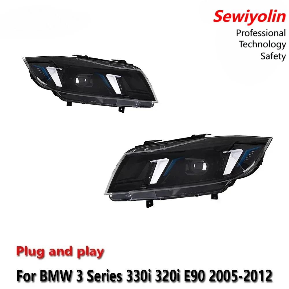 

Car LED Headlight Light Assemblies For BMW 3 Series 330i 320i E90 2005-2012 Auto Fog DRL Brake Turn Signal Lamp Plug A