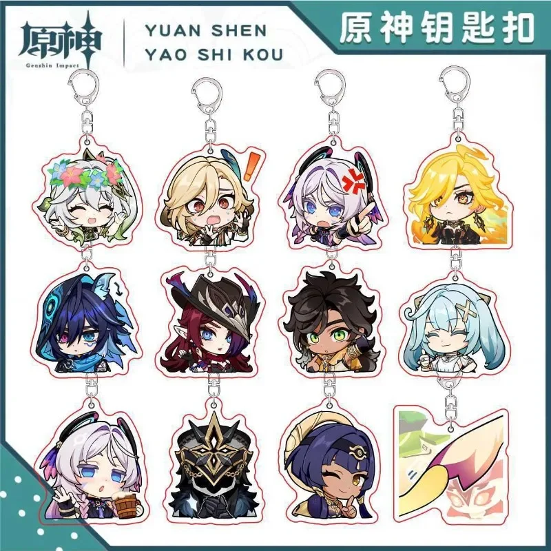 Genshin Impact The Captain Phone Charm Hot Acrylic Vivid Expression Picture Keychain Cell Phone Chain Pendant Key Ring Bag Decor