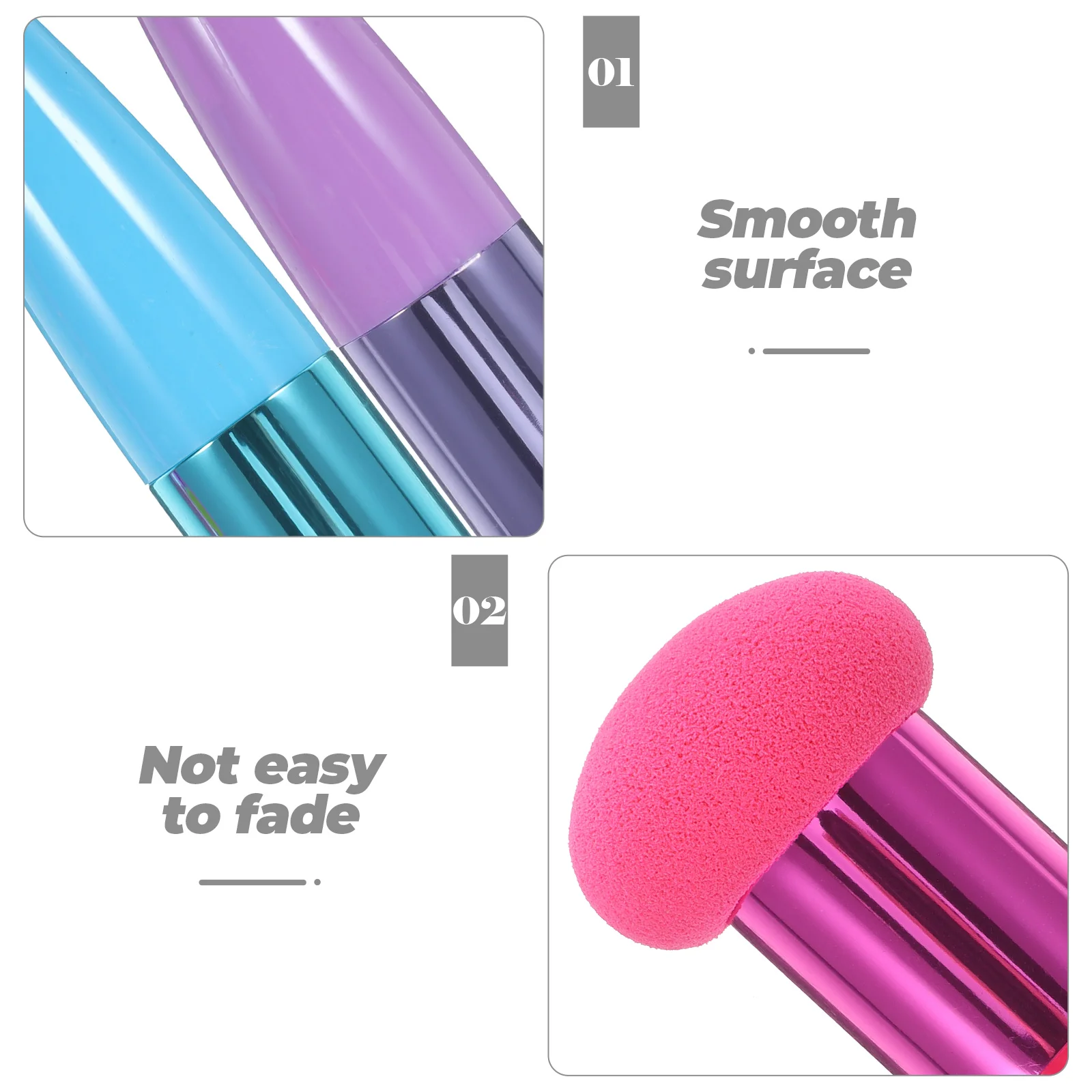 

3Pcs Mushroom Head Sponge Set Red Blue Skin Makeup Brushes Liquid Foundation Concealer Powder Puff Essential Brush