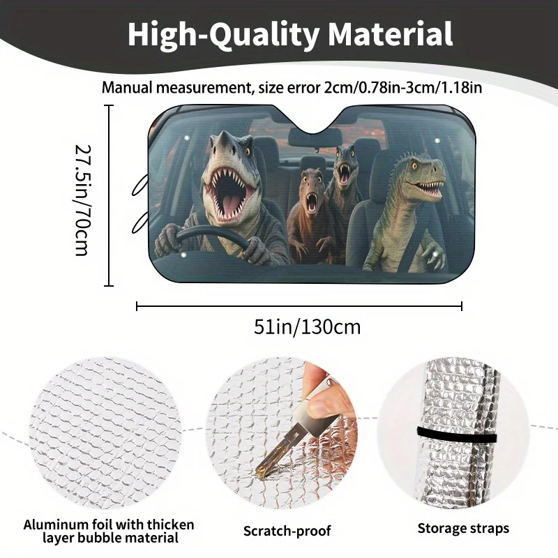 Funny Animal Car Sunshade, A Perfect Gift Choice For Holidays, Suitable For Animal Lovers. This Sunshade For Car Windshields Com