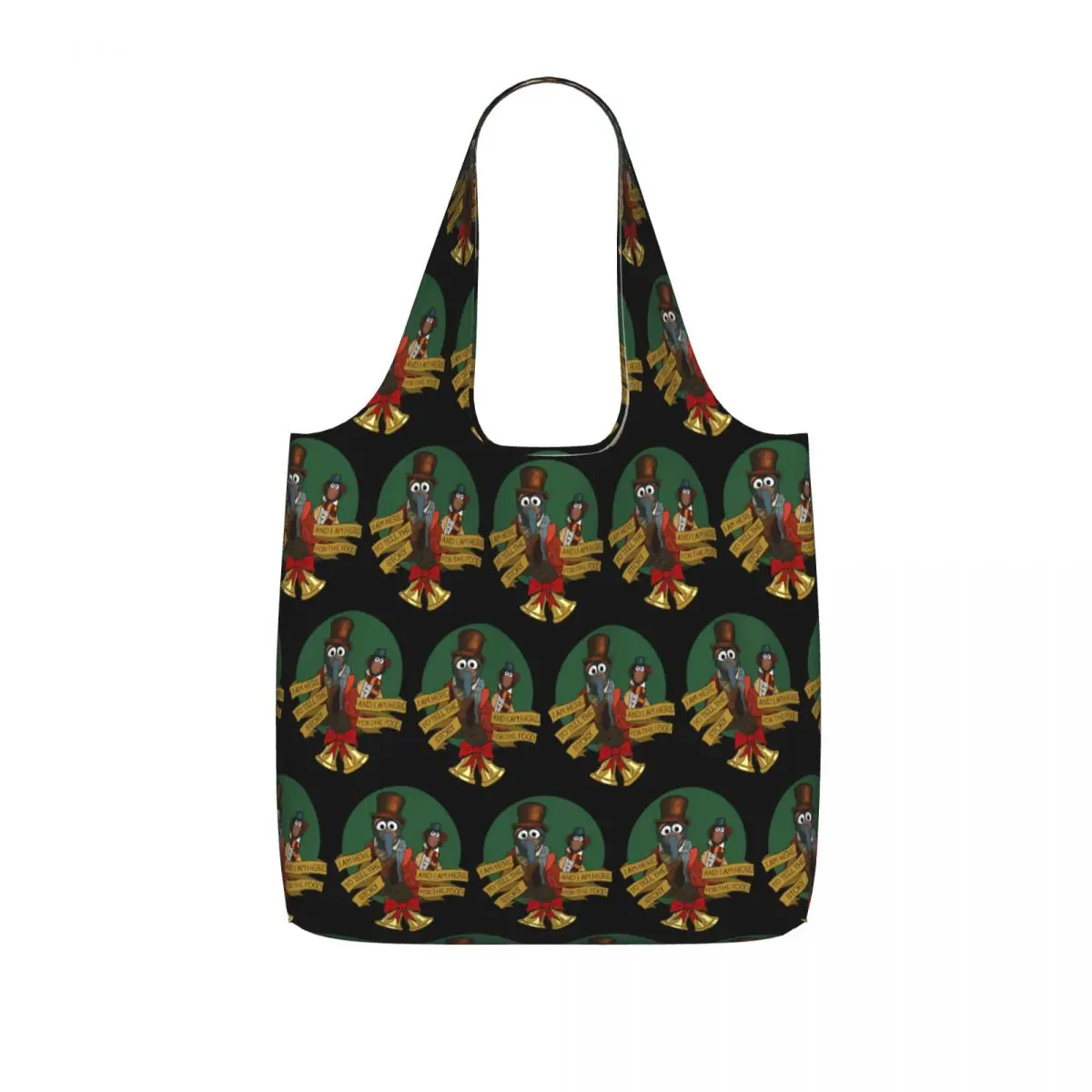 Muppet Christmas Carol Shopping Tote Bag Canvas Large Capacity Shoulder Bags Shopper Grocery Handbag for Women