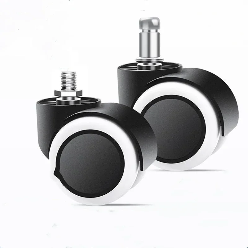 5 Pcs Circlip/Screw 10/11mm Casters 2'' Computer Chairs Swivel Universal Office Chair Pulleys Esports