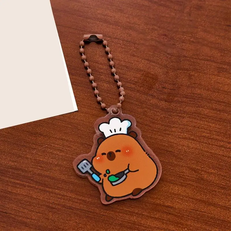 Capybara 가방 매력 Capybara 키체인 펜던트, 귀여운 키체인 배낭 장식, 다기능 배낭 홈 장식