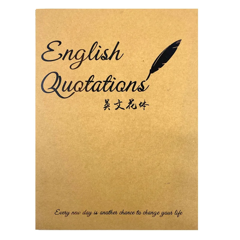 

Professional English Calligraphy Copybook Beautiful Handwriting Art Style Hard Pen Copying English Copybook Pen Ink Art Supply