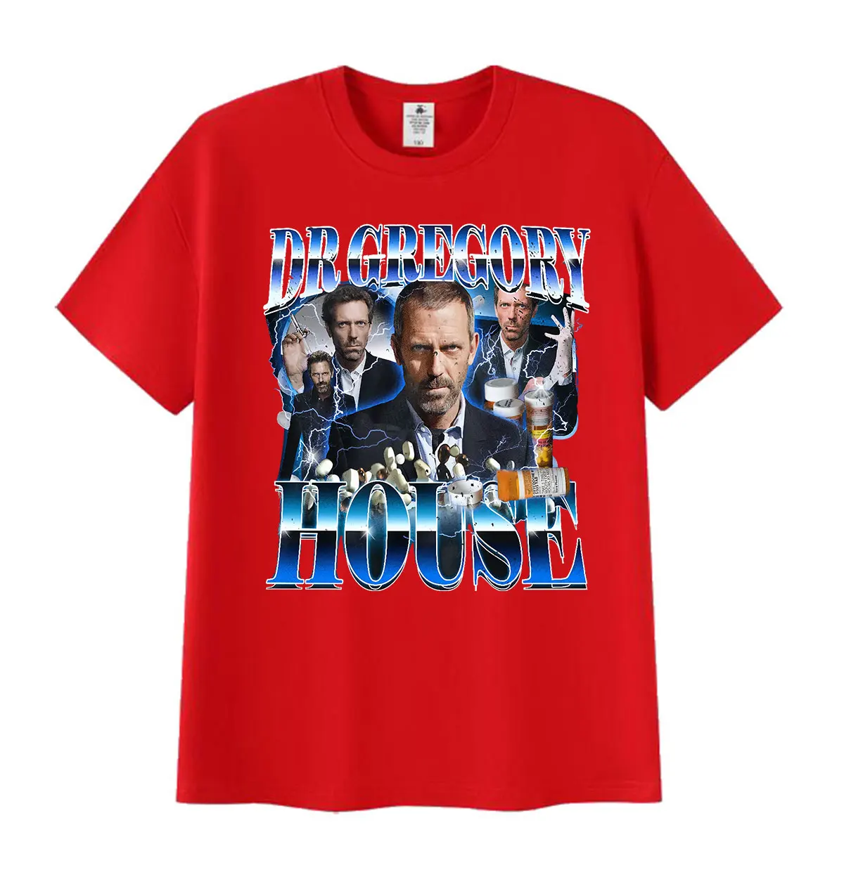 Dr. Gregory House Md Lustiges Meme-Grafik-T-Shirt für Herren, Vintage, Hochwertiges Mode-T-Shirt, Lässig, 100% Baumwolle, Kurzarm-T-Shirt – Detail 4