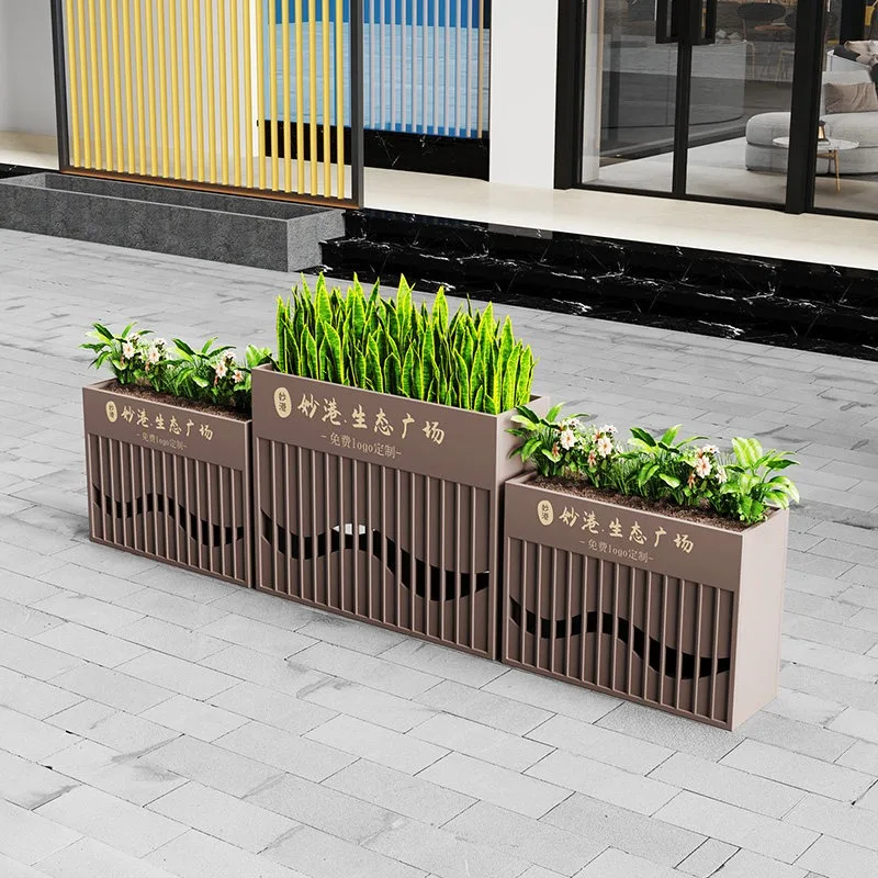 

Outdoor flower box combination gardening flower bed sales department commercial street square