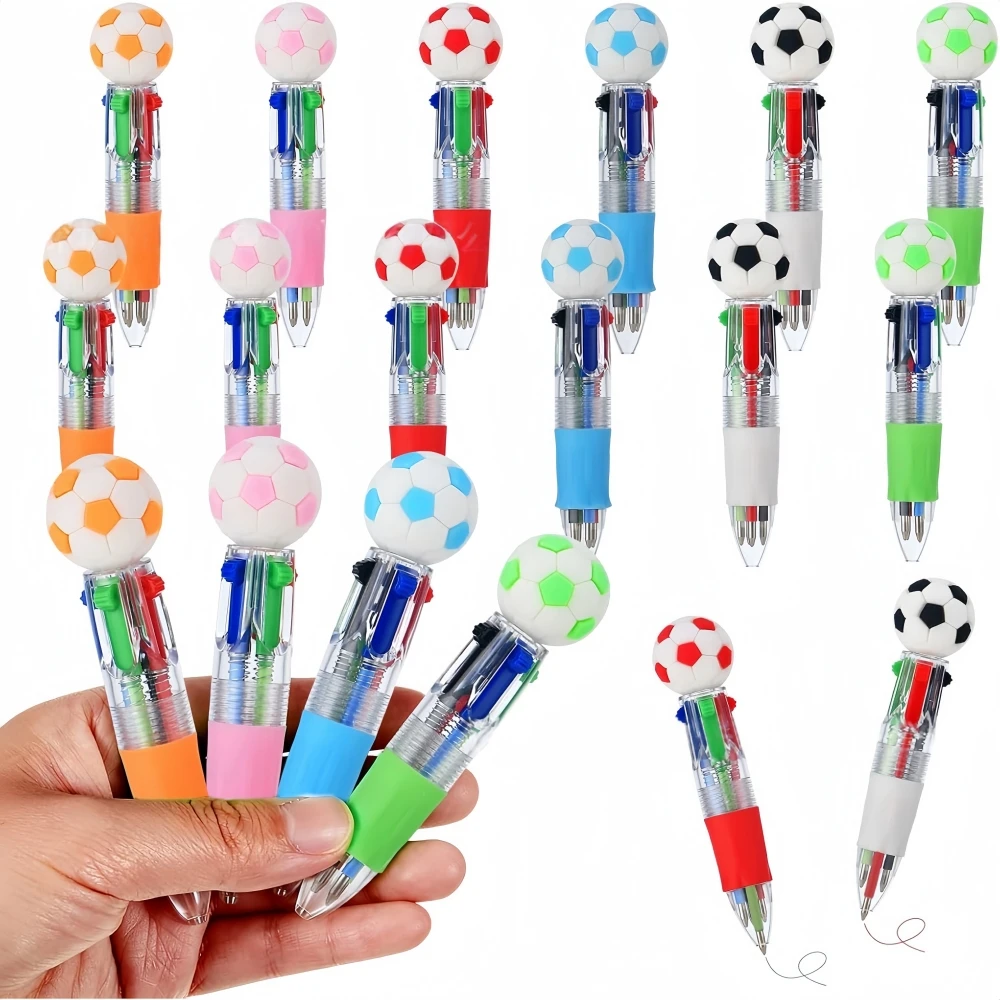 5-50 stuks creatieve vierkleurige voetbalthemapen voor voetbalfeest, carnaval, verjaardag, terug naar school, vaderdagcadeau