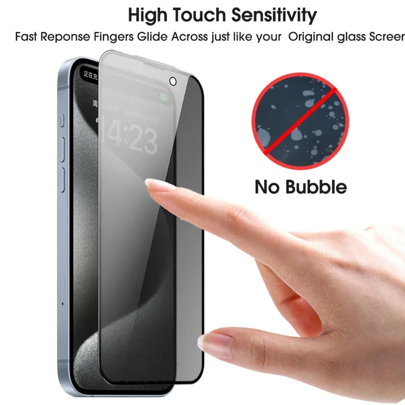 3Pcs Privacy Screen Protector for IPhone 17 16 15 Pro Max 16E Air Tempered Glass For IPhone 14 13 12 11 Pro Mini XR XS Max Glass