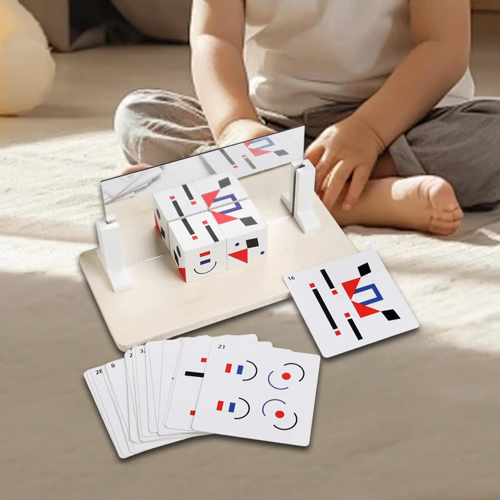 

Face Change Block Game Preschool Expression Puzzle Building Blocks Pattern Matching Game for 3 Years Old and above Toddlers Boys