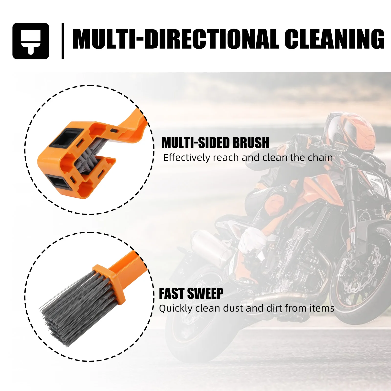 For 2026 2025 2024 Beta RR 300 X-Trainer 250 RR 125 250 300 350 390 400 430 450 480 530 RRS Motorcycle Gear Chain Cleaning Brush