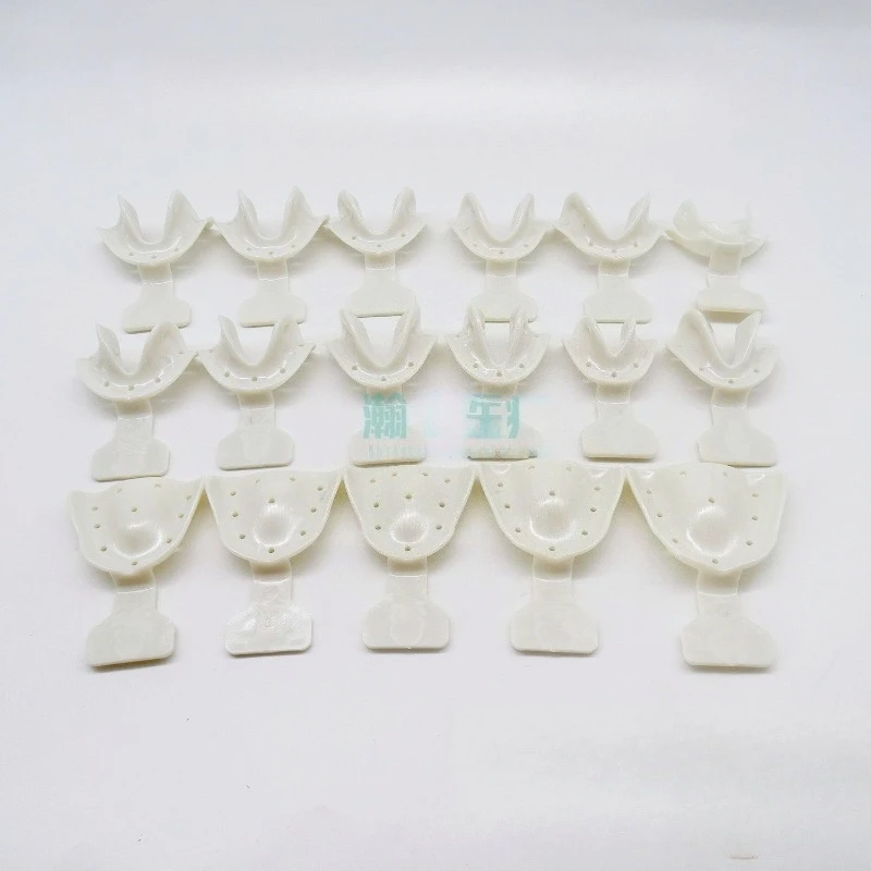 Transparent Toothless Forehead Tray, Full Mouth Toothless Jaw Tray Set 17 Pieces Set,High Temperature Sterilization Resistance s