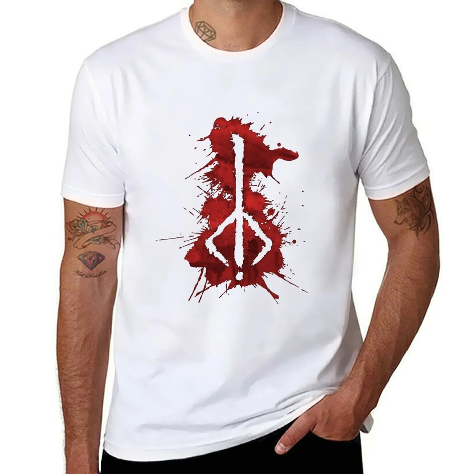 

Bloodborne - Hunter Rune (Negative) T-Shirt g man t shirts for men men t shirt cotton 100% T-Shirt