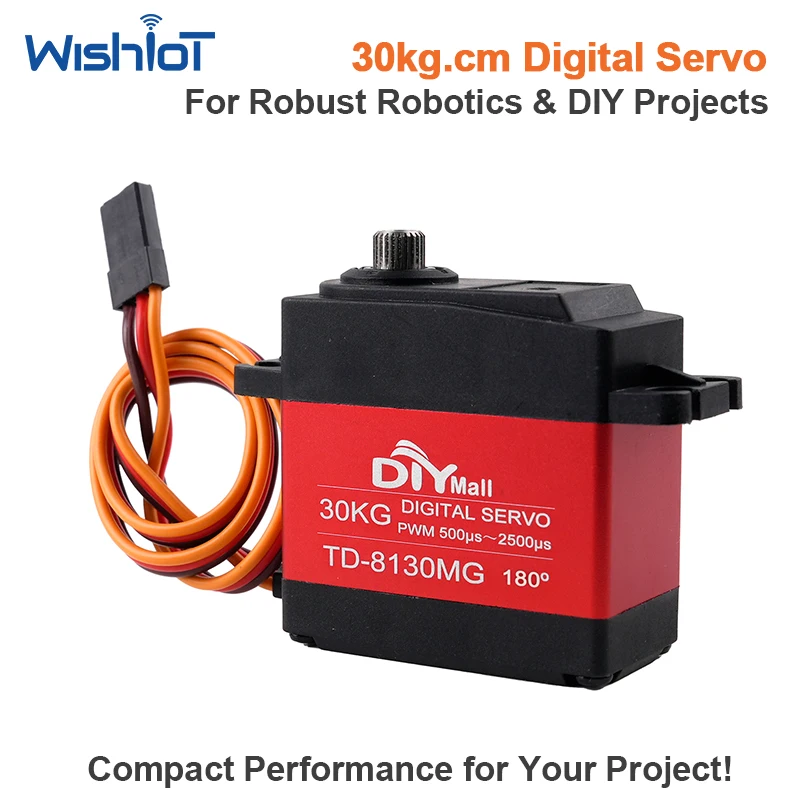 TD-8130 30KG High Torque Digital Servo Metal Shell Waterproof Steering Motor For RC Smart Car Robot DIY Toys Parts Accessories