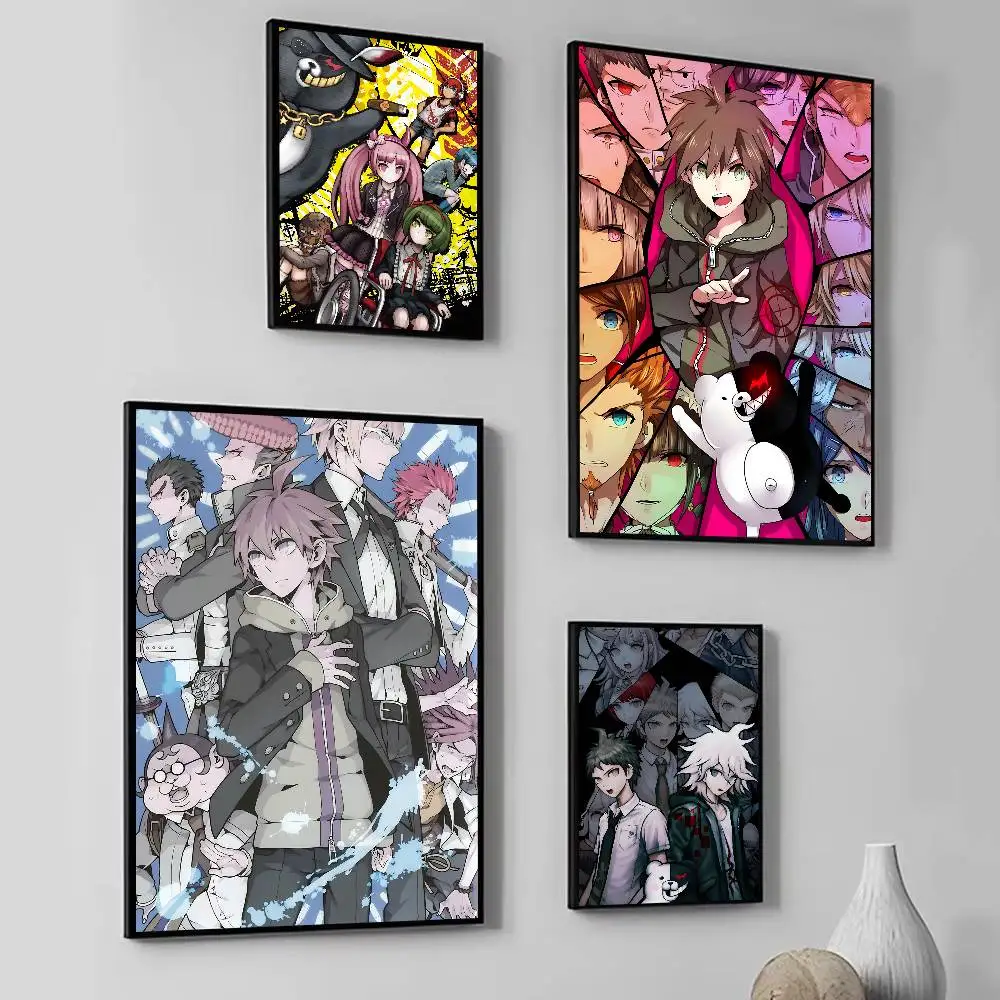 Hot Anime Game Series D-Danganronpa Poster Self Adhesive Waterproof Ideal For Living Room Bedroom Bar Decoration