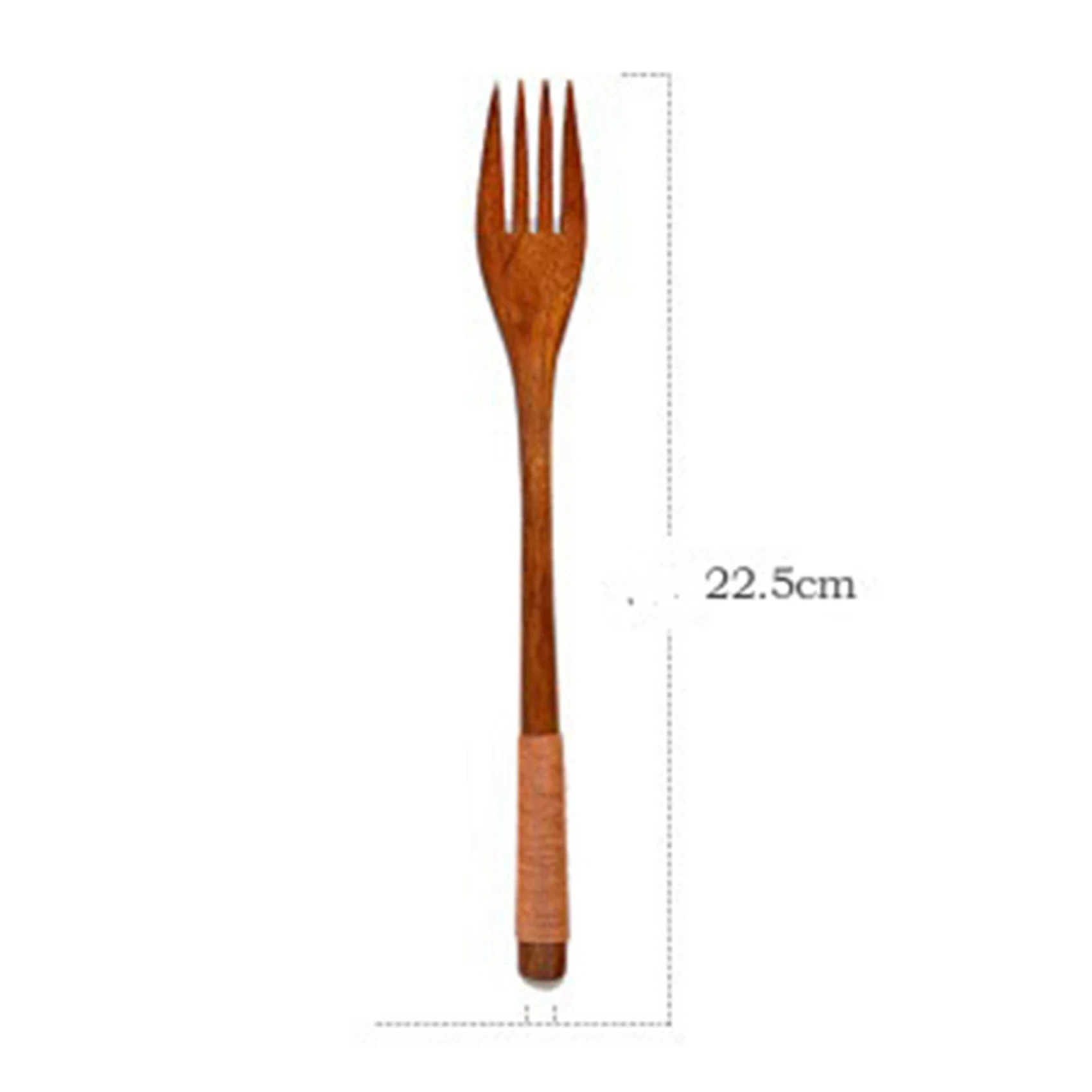 BMBY-40 Pcs Wooden 9 Inch Japanese Spoon Fork Set Kitchen Tableware Natural Wood Cutlery Wooden Dinner Cutlery Set