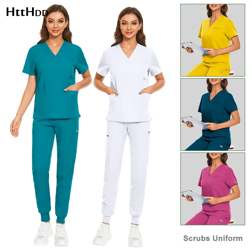 Uniformi mediche sala operatoria uniforme chirurgica Scrub set accessori ospedalieri elastico uniforme da infermiera di alta qualità Scrub dentale