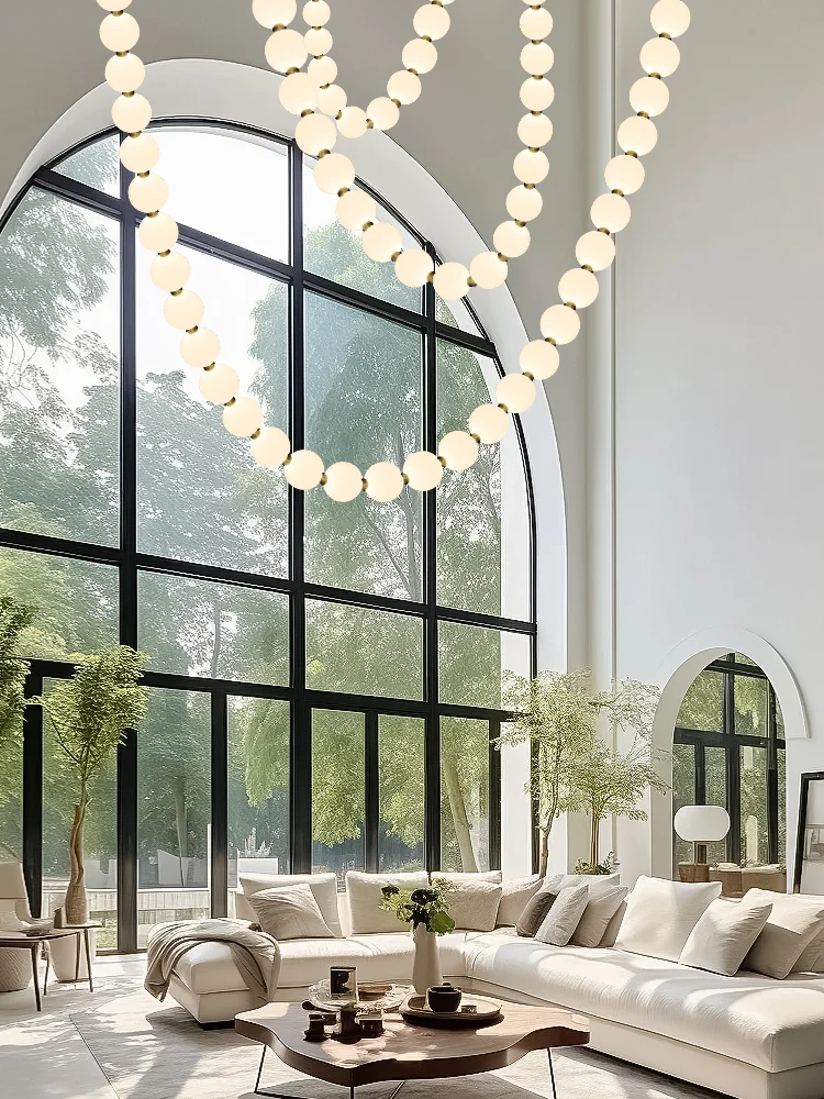 북유럽 스타일 유리 샹들리에 황동 천장 조명 디밍 가능한 매직 빔 펜던트 램프 침실 인테리어 장식용