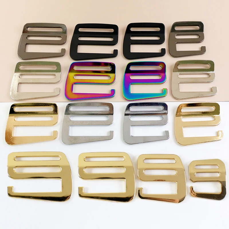 

2/4/10Pcs Metal G Hook Buckle Adapter Belt Buckles 19/25/32/38mm Backpack Webbing Strap Adjuster Tri-Glide Carabiner Clips Hooks