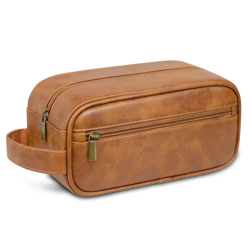 

Men's Business Trip Pu Toiletries Hand-held Makeup Bags Toiletries Storage Bag Makeup Storage Wash Bag